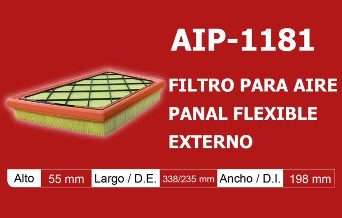 Filtro para aire panal flexible externo