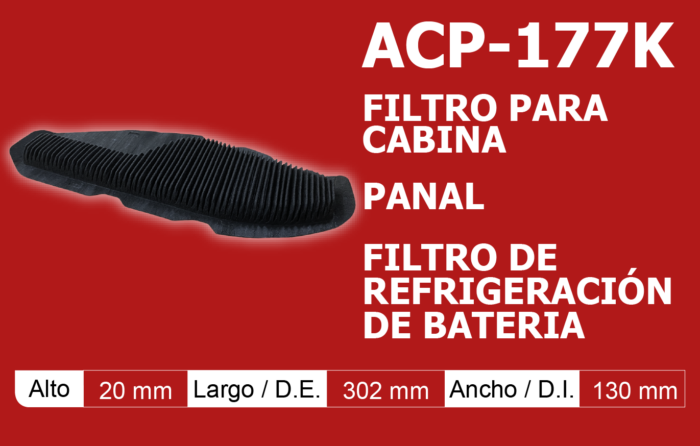 Filtro para cabina panal filtro de refrigeracion de bateria