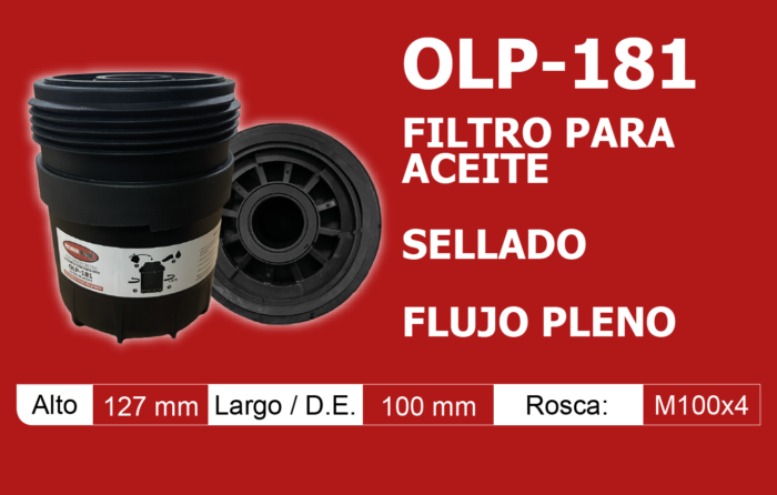 Filtro para aceite sellado flujo pleno